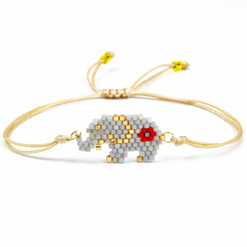 Браслет SHINUSBOHO Delicas Elephant MIYUKI, Браслеты Mujer Moda, детский браслет для мужчин, шикарная ручная цепочка, ювелирное изделие, Шарм