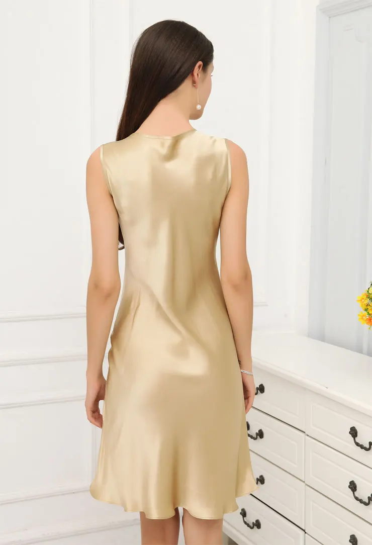 Женская ночная рубашка из натурального шелка Размеры M L XL|mulberry silk sleepwear|silk sleepwearsilk