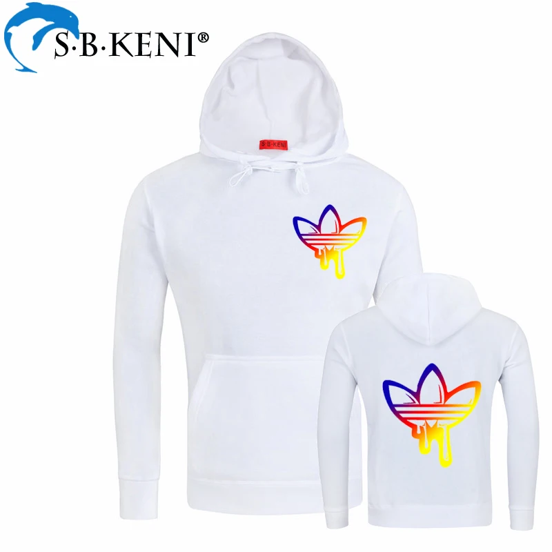 Градиент Цвет Новый 2018 Для мужчин и женщин женская одежда кофты с длинным рукавом