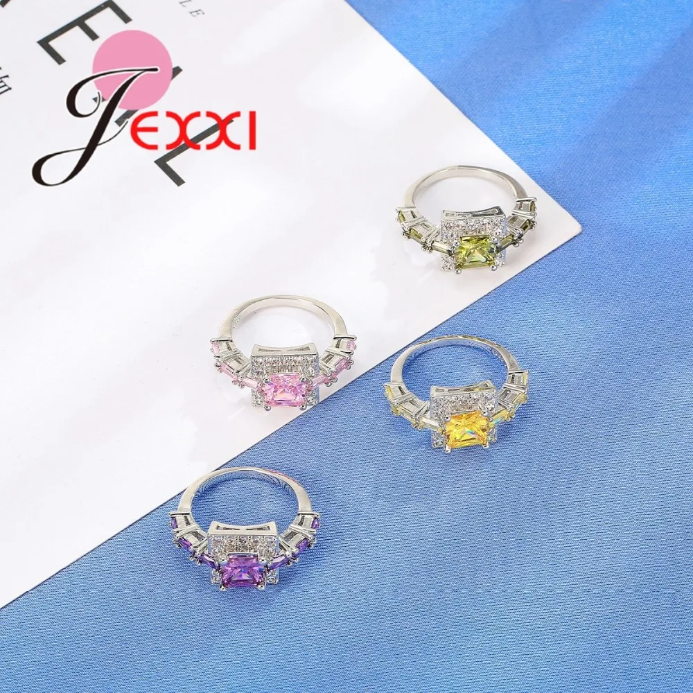 Свадебные Кольца для женщин квадратное CZ циркониевое ювелирное изделие Bague Bijoux