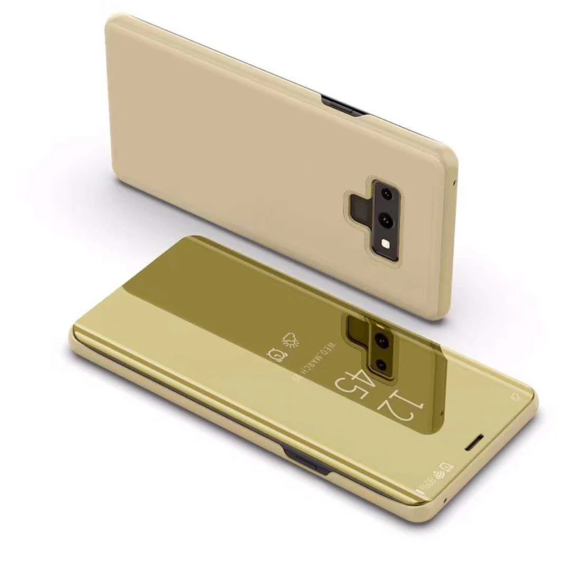 Прозрачный зеркальный умный чехол с покрытием для Samsung Galaxy S9 Plus A5 A3 2017 S8 S7 J3 J8 Edge