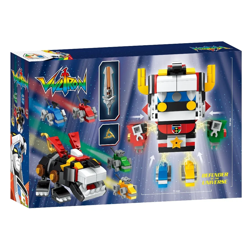 DECOOL 455 + шт 18002 идеи Voltron Brickheadz строительные блоки игрушки для Legoed Кирпичи детей 21311