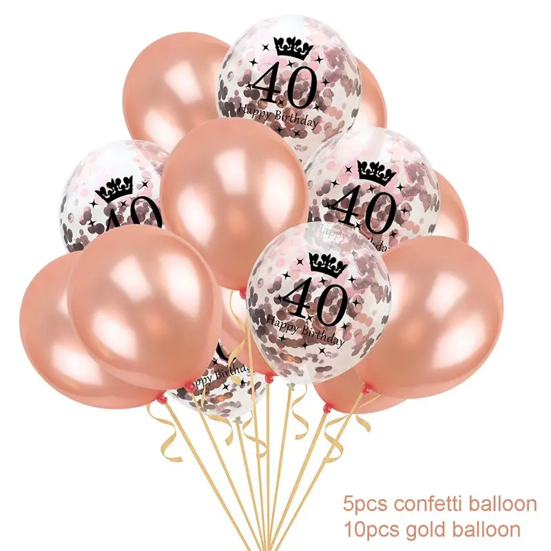 24 LAPHIL 40th Birthday Photo Booth Props Happy 40 Year Birthday Party Decorations Adult 40 Man Women Party Favors Photobooth Props - Цвет: 24