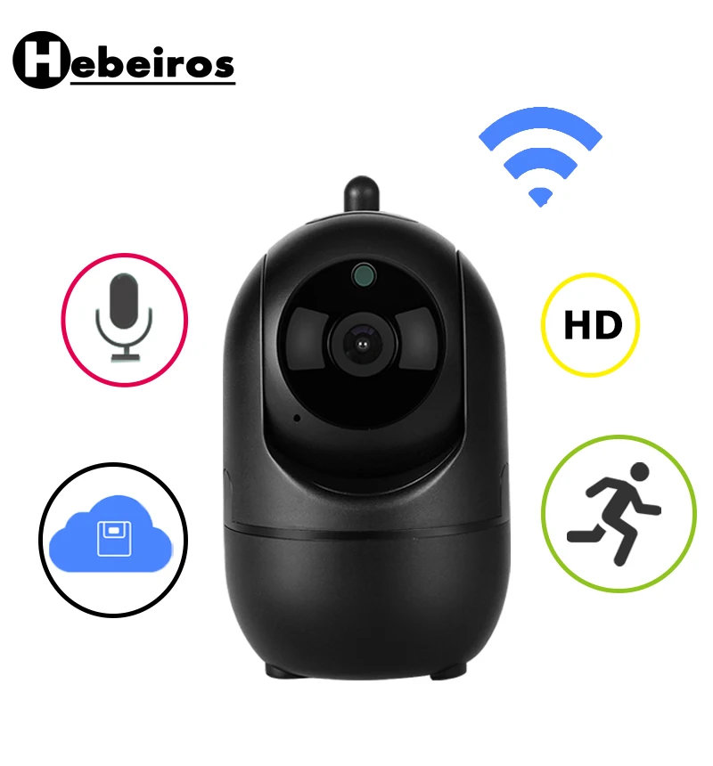 Hebeiros wifi камера HD 1080 P Облачное хранилище Домашняя безопасность интеллектуальная камера слежения за человеком авто камера видеонаблюдения беспроводная IP камера