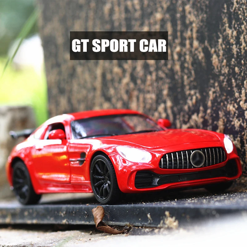 1:32 Scale Alloy Sport Car Model Hot AMG GT GTR Diecast Vehicle Wheels Toys Educational Sound Light Racing Auto Car Toy For Kids