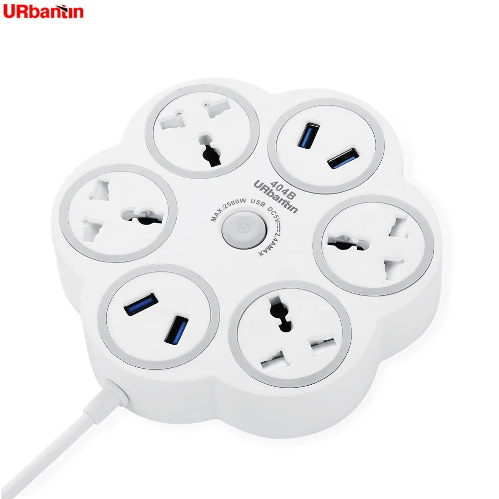 100% Оригинальный умный USB мощность полосы 3 Jack 4 быстрой зарядки бытовой офис