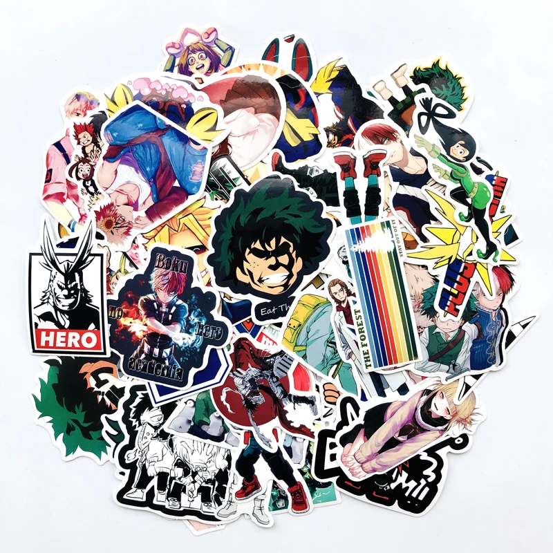 73 шт. стикеры My Hero Академия для ноутбука чемодан скейтборда Izuku Midoriya All Might Boku no моя