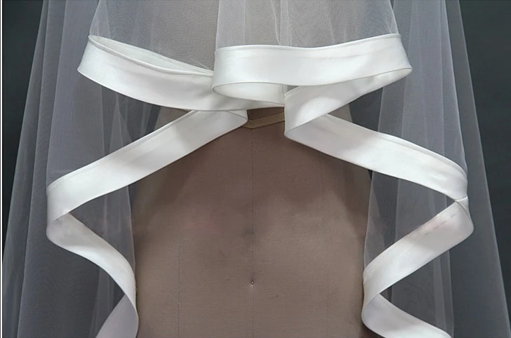 Хит продаж головной убор для невесты с ленточным краем длиной 2 метра и 3