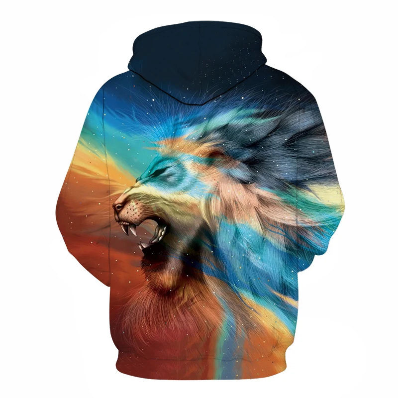 

ZUTTER2021 Lion Print Hoodie Men's and Women's Spring and Autumn Sweatshirt 3D Fashion Street Style Large Size Tide Brand