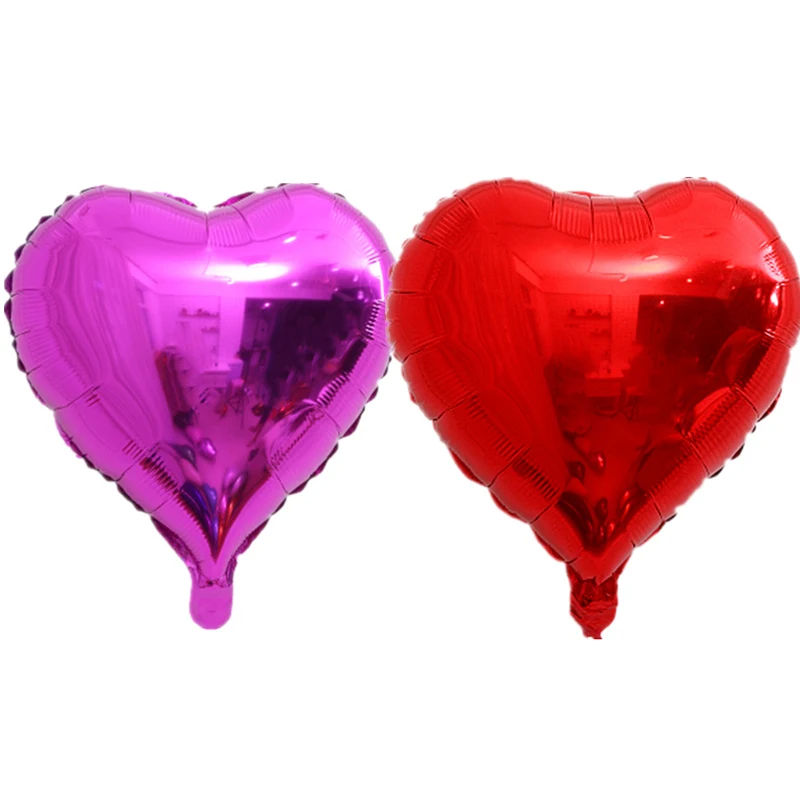 5p rose red 5p red 10 шт. 10 дюймов сердце любовь воздушные шары надувные фольгированные шары Свадьба День святого Валентина украшения гелиевый воздушный шар Globos день рождения - Цвет: 5p rose red 5p red