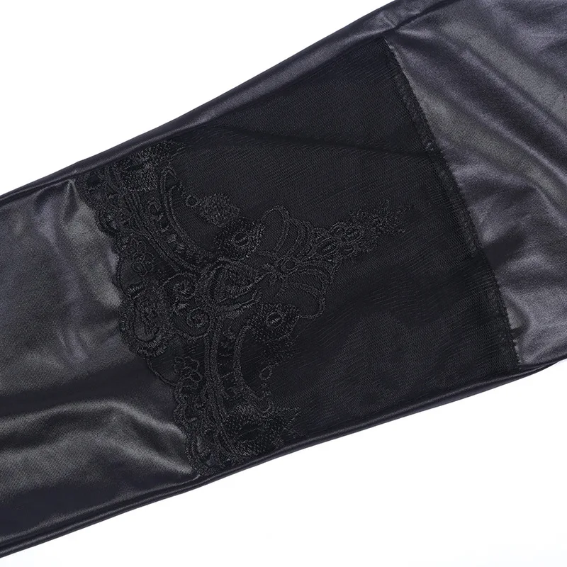 CHLEISURE S-XL женская Sexy Кружева Лоскутная Punk Rock Леггинсы Повседневная Leeging Calzas Deportivas Mujer Punk Стиль Легинсы