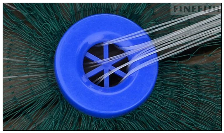 Finefish Мощная зеленая многонитевая ручная сеть малая сетка США литые сети для