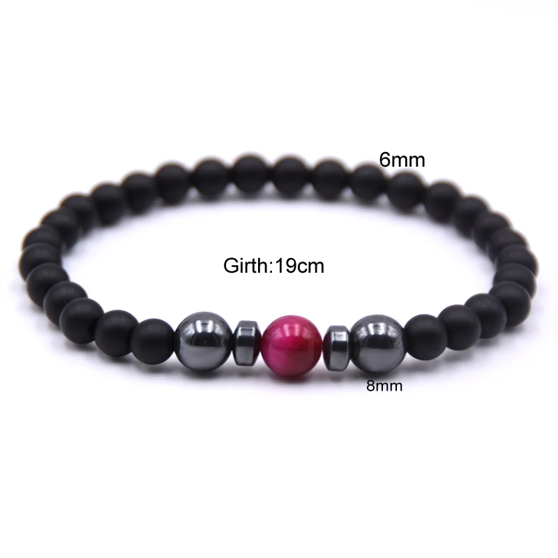 Новинка модный мужской браслет с бусинами тигровый глаз 2019 из камня голубыми