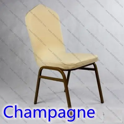 

Champagne Colour Spandex Chair Cover Half Cover Lycra Stretch Chair Cover Banquet Wedding Hotel Show Party Decoration Dining