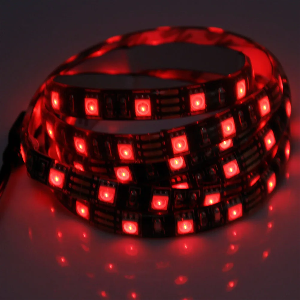 Светодиодная лента USB SMD5050 RGB DC5V гибкая светодиодная s IP65 50 см 1 м 2 с 24 клавишами