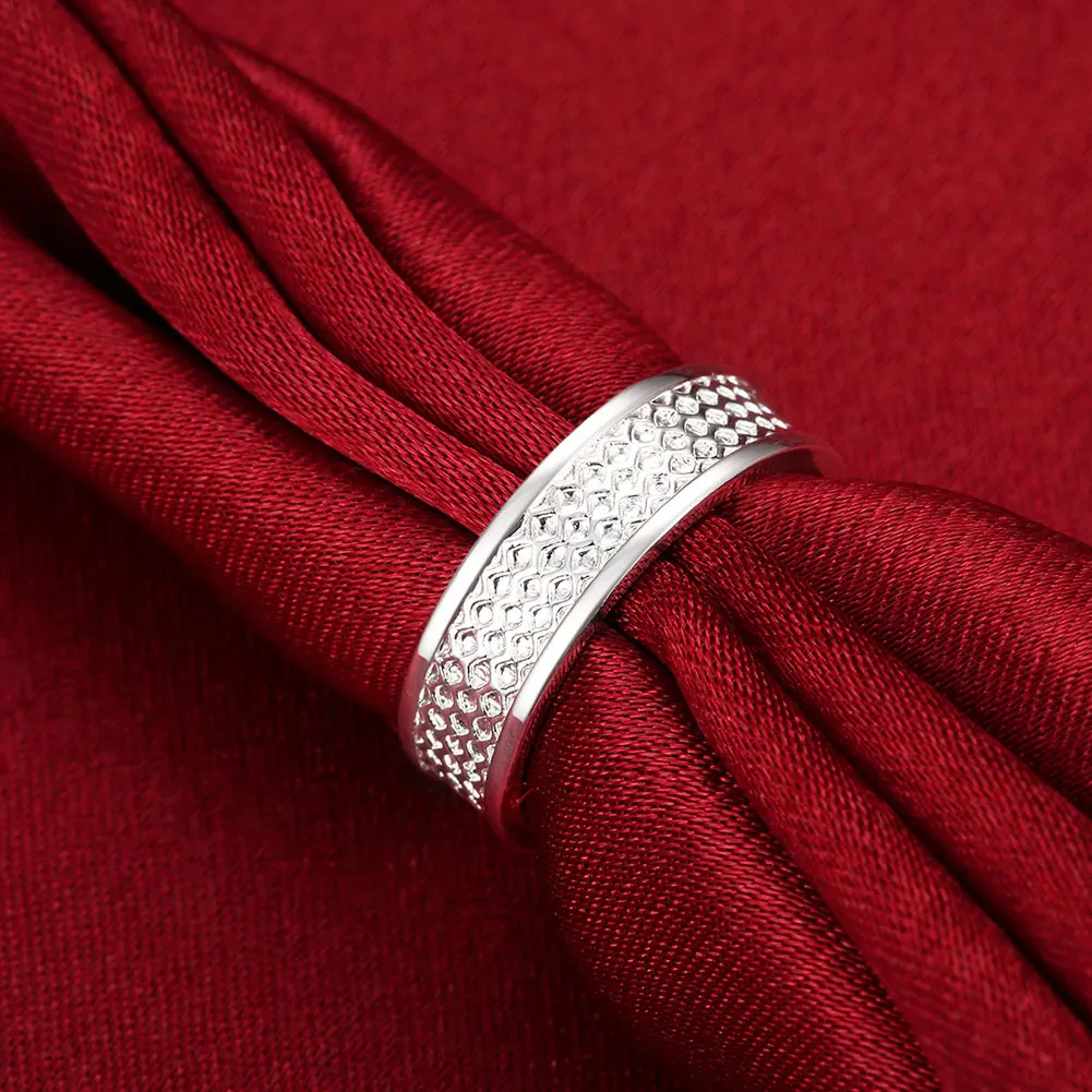 Кольцо с покрытием протектором для мужчин и женщин посеребренное ювелирное