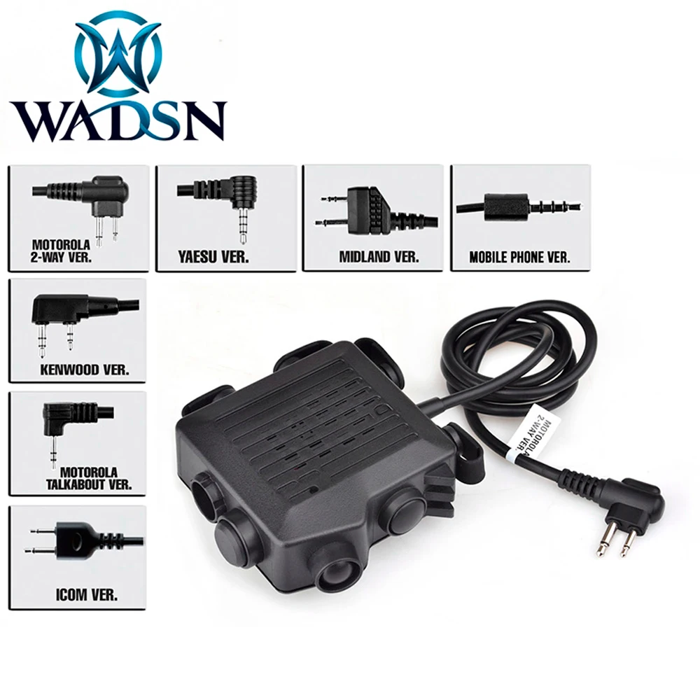 WADSN Airsoft SELEX TACMIC CT5 PTT охотничьи наушники тактические Midland KENWOOD IPSC ptt Z133 Softail