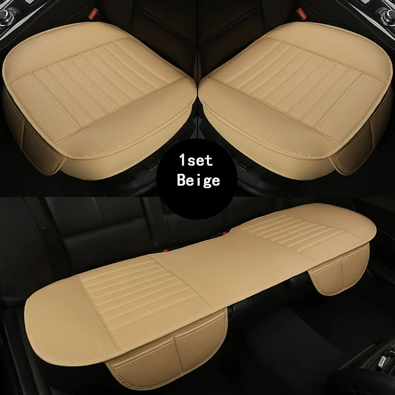 1 sets Beige Защита автомобильного сиденья, чехол для автомобильного сиденья, чехлы для автомобильных сидений, подушка для vw passat b5 golf tiguan, Mercedes Benz C200 E260 ML - Название цвета: 1 sets Beige