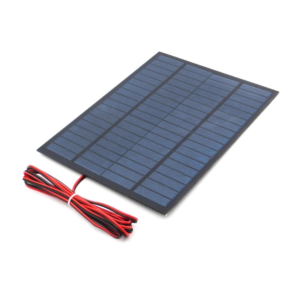18 V 5 W продлить провода Панели солнечные поликристаллические кремниевые DIY