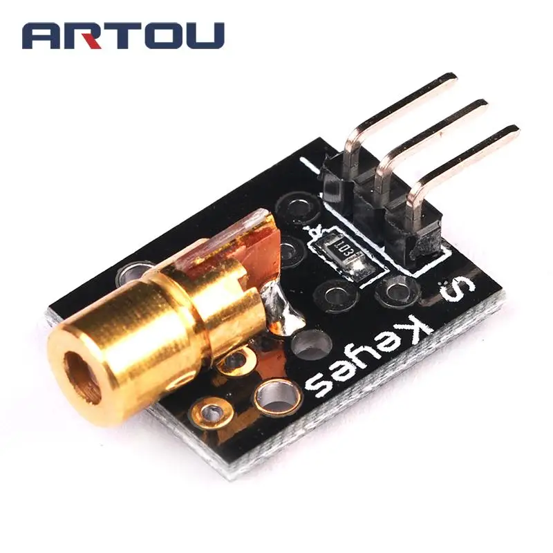 Модуль лазерного датчика 5 шт./лот KY-008 650nm 5V для Arduino с демонстрационным кодом |