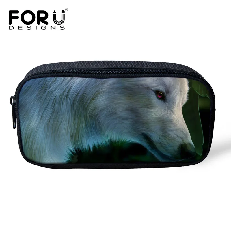 3D Детский Модный чехол для карандашей FORUDESIGNS с изображением волка пенал