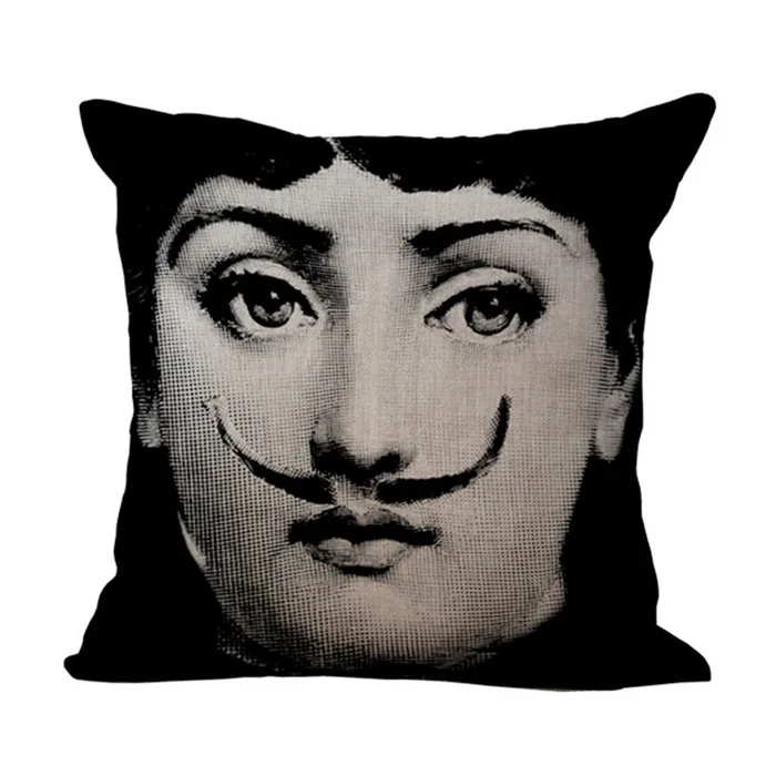 L Винтаж rosenthal Piero fornasetti Подушка Чехол Красота уход за кожей лица с принтом хлопковая льняная подушка покрытие автомобиля офис диван-Подушка Чехол домашнего декора - Цвет: L