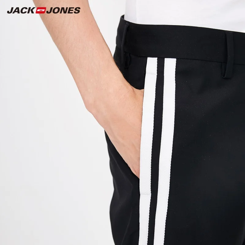 Мужские спортивные брюки в контрастную полоску JackJones свободные стильные мужские