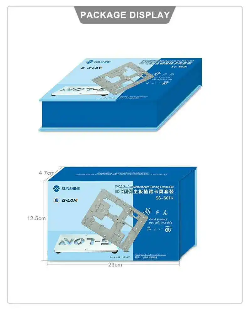 G-LON SS-601K for IP X/XS/XSMAX Motherboard BGA Reballing Fixture Duble-sided Magnetic Fixed Tin Kit Middle Layer Holder | Инструменты