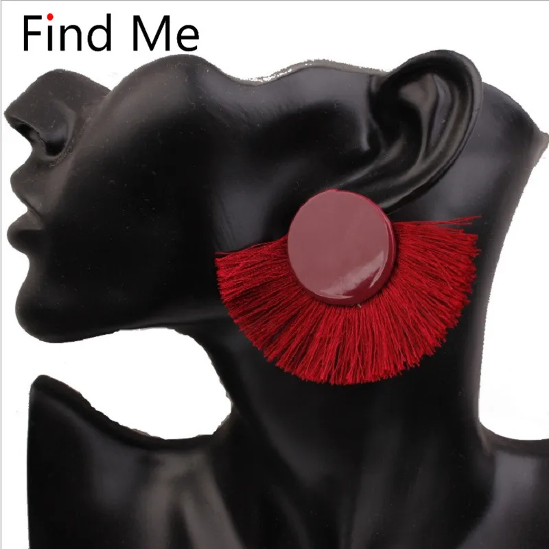 Женские Висячие серьги Find Me винтажные большие плетенные длинные с кисточками