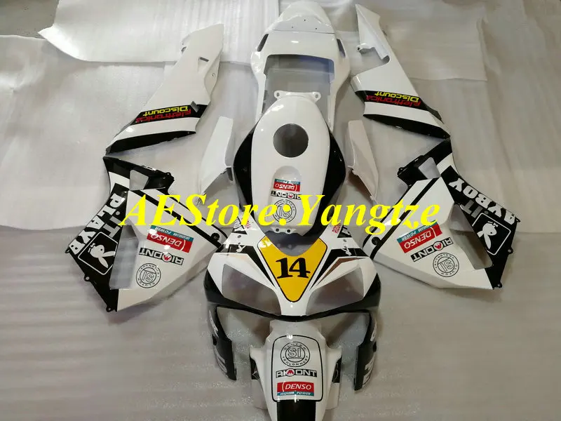 Высококачественный комплект обтекателей для CBR600RR F5 03 04 CBR 600RR 2003 2004 600 RR Белый