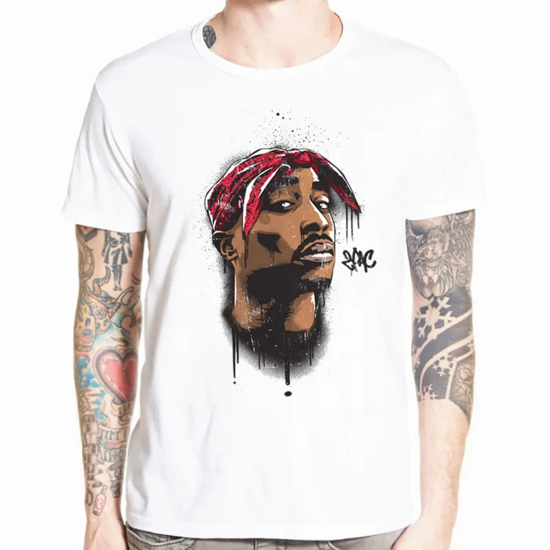 Tupac 2pac Хип хоп Swag уличная футболка Летняя Повседневная с коротким рукавом и