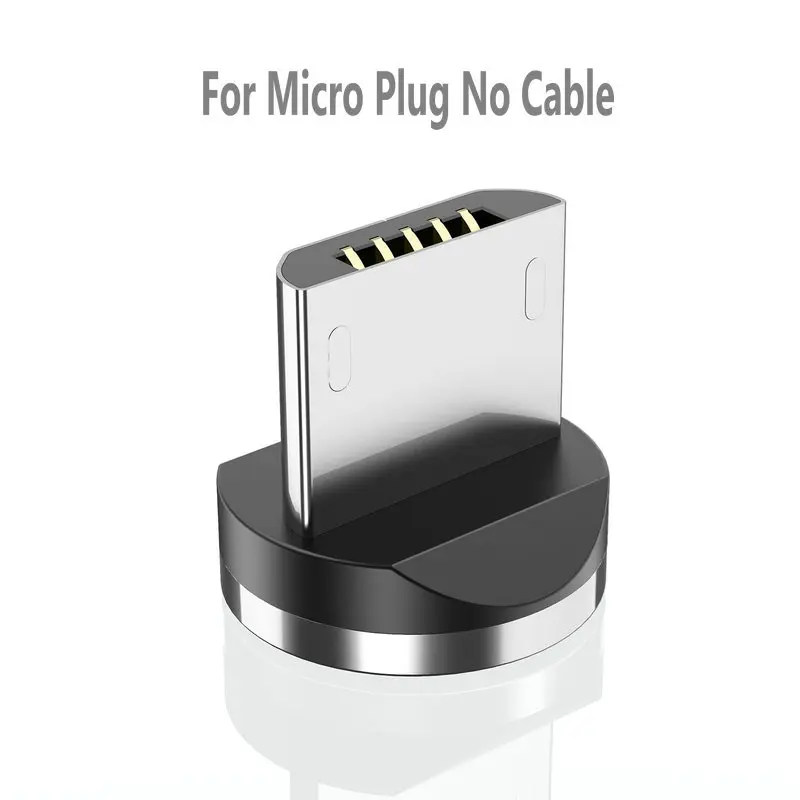 For Android Plug CaseMe светодиодный кабель с магнитной адсорбцией для кабеля типа C Micro USB для быстрой зарядки 3 в 1 нейлоновый провод съемный магнитный кабель для телефона - Цвет: For Android Plug