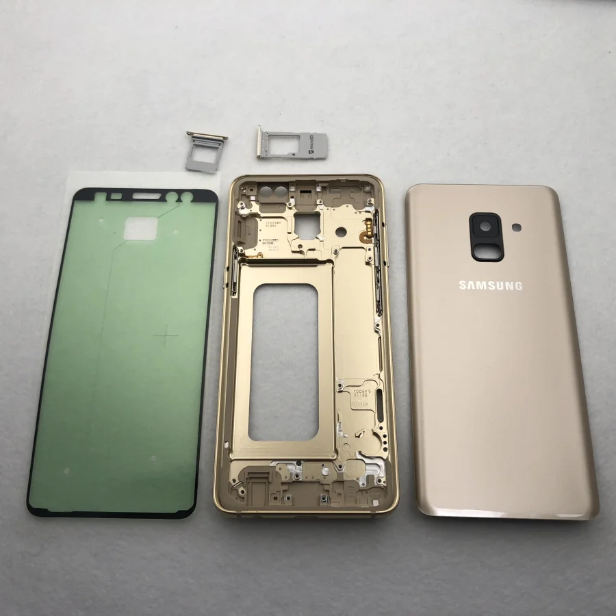 Для samsung Galaxy A8 A530 A530F полный корпус средняя Рамка металлический ободок Корпус Шасси A8 батарея стекло задняя крышка