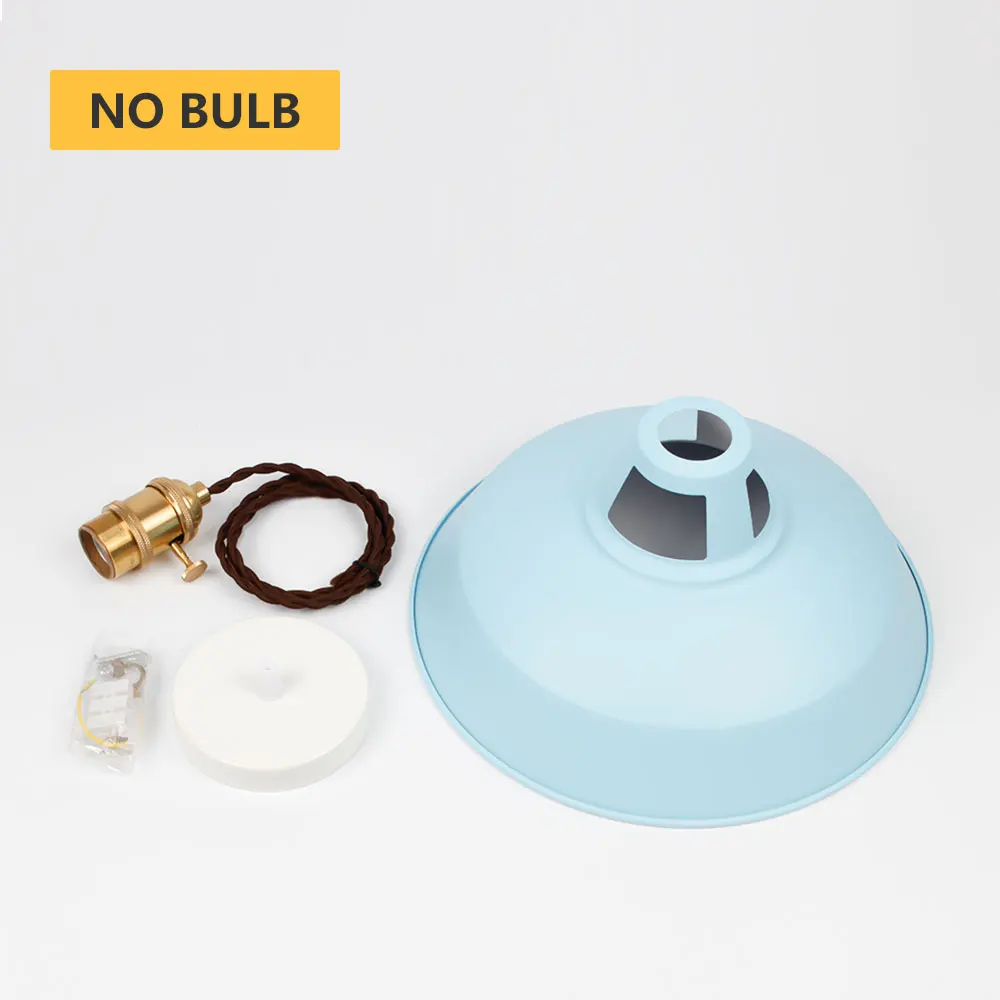 Blue No Bulb 2 шт. подвесной светильник, современный подвесной светильник, несколько цветов светильник, Лофт подвесной светильник, ручки выключатели, Цоколь E27, для дома и магазина - Цвет корпуса: Blue No Bulb