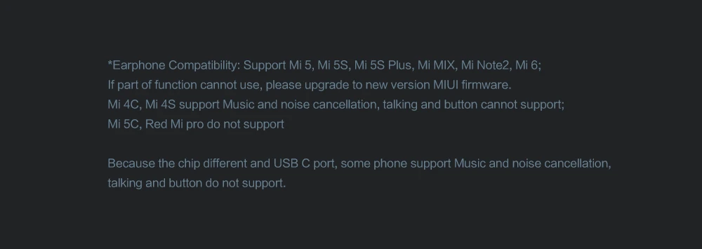 Оригинальные наушники Xiaomi ANC type-C с шумоподавлением, проводное управление с микрофоном для смартфона Xiaomi Max 2 Mi6 Hybrid HD