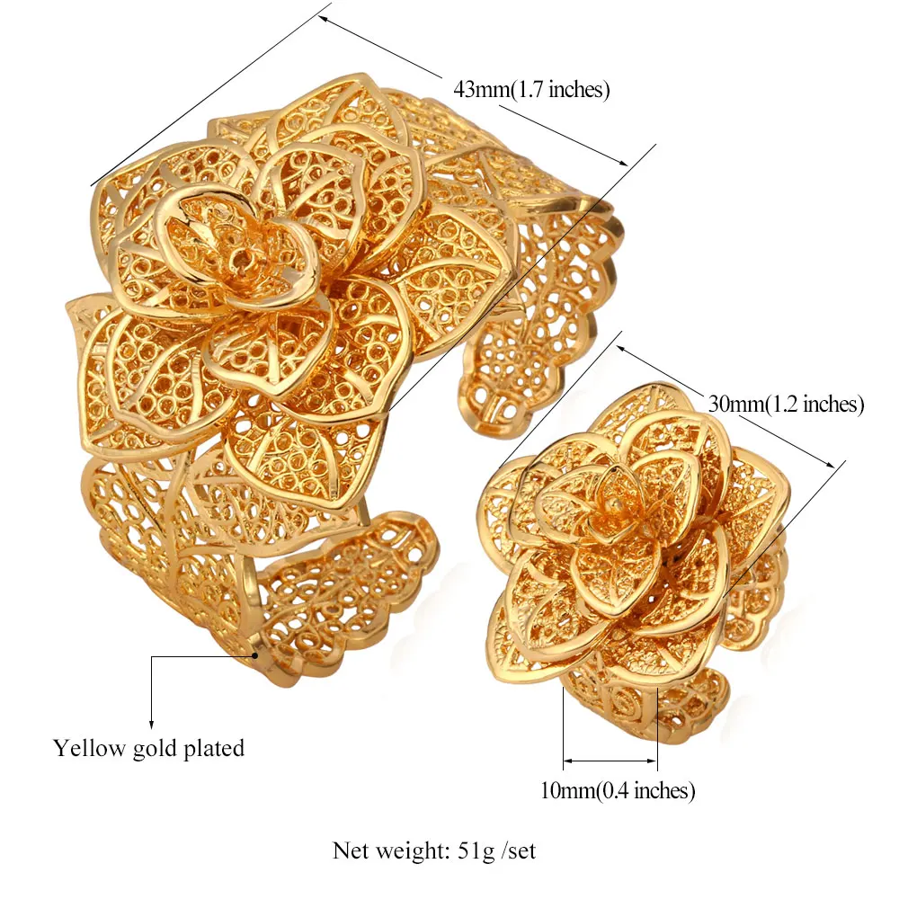 Collare роскошные свадебные браслеты из колец набор для женщин Золотой/Серебряный