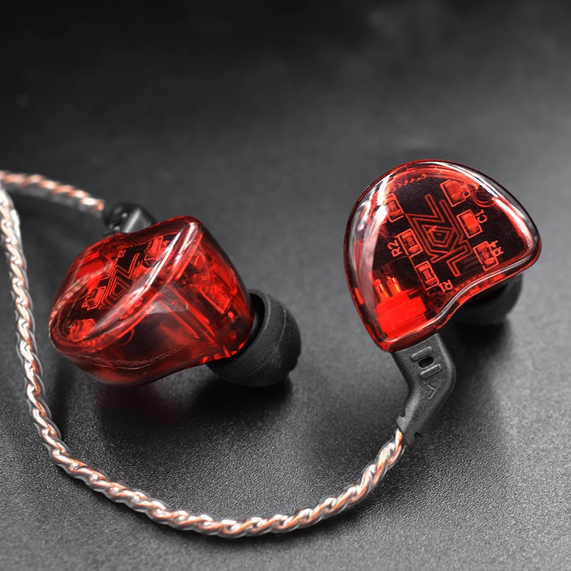 KZ ZS10 4BA+ 1DD гибридные наушники-вкладыши, HiFi наушники, наушники-вкладыши, гарнитура с шумоподавлением, DJ профессиональные наушники AS10 ZST