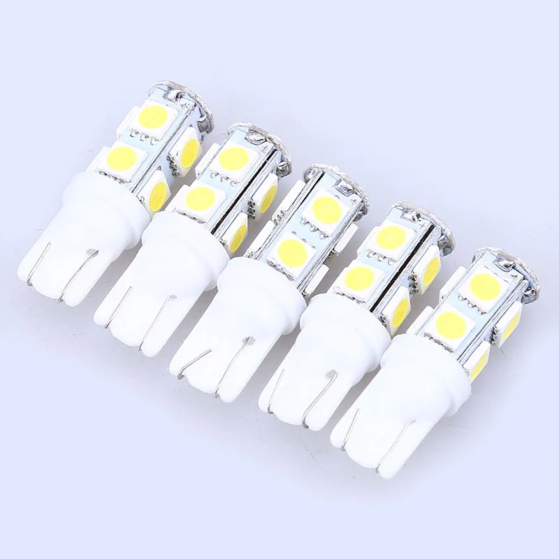 POSSBAY, автомобильный светильник ing 9SMD T10 5050, куполообразный индекс, Автомобильный светодиодный светильник, клин для лампочек, белый светильник, DC 12 V, автоматический зазор, внутреннее освещение