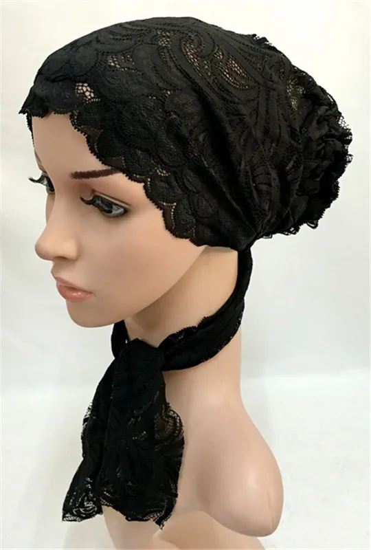 12 шт. женский тюрбан для волос повязка на голову кружево мусульманское Рак Chemo