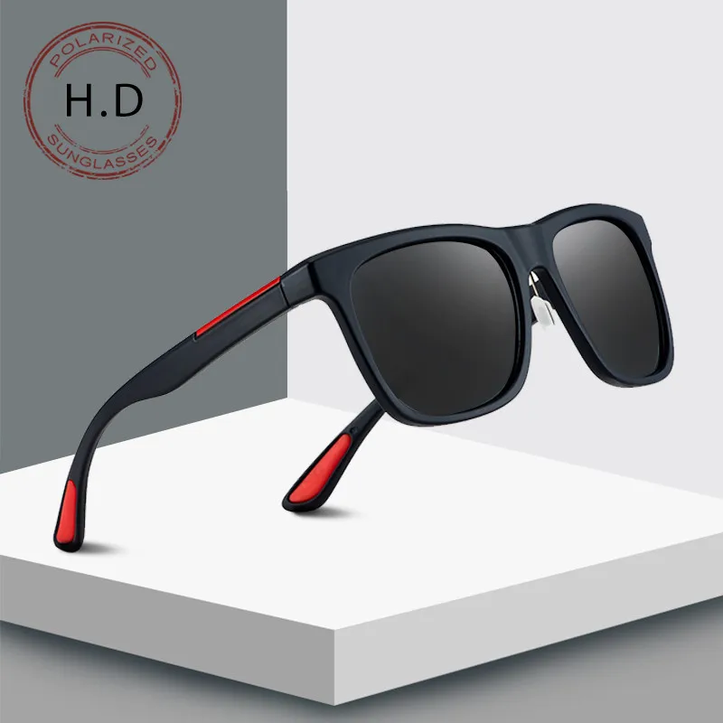 

Ywjanp Classic Sunglasses Men Women Glasses Driving Square Black Frame Fishing Driving Eyewear Male Sun Glasses Gafas De Sol