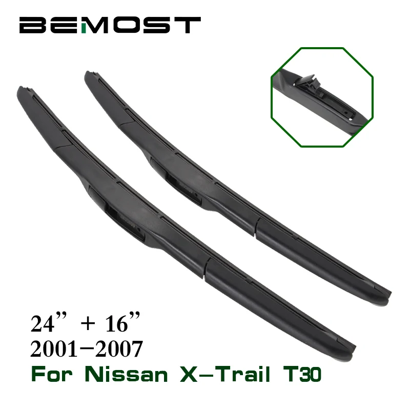 X-Trail T30 2416 BEMOST автомобильные щетки стеклоочистителя из натурального каучука для Nissan X-Trail T30/T31/T32 модели от 2001 до - Цвет: X-Trail T30 2416
