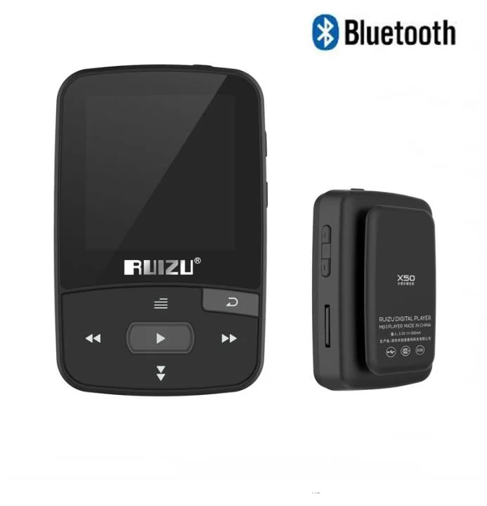Оригинальный мини спортивный MP3 плеер RUIZU X50 с Bluetooth 8 Гб поддержка tf карты fm радио