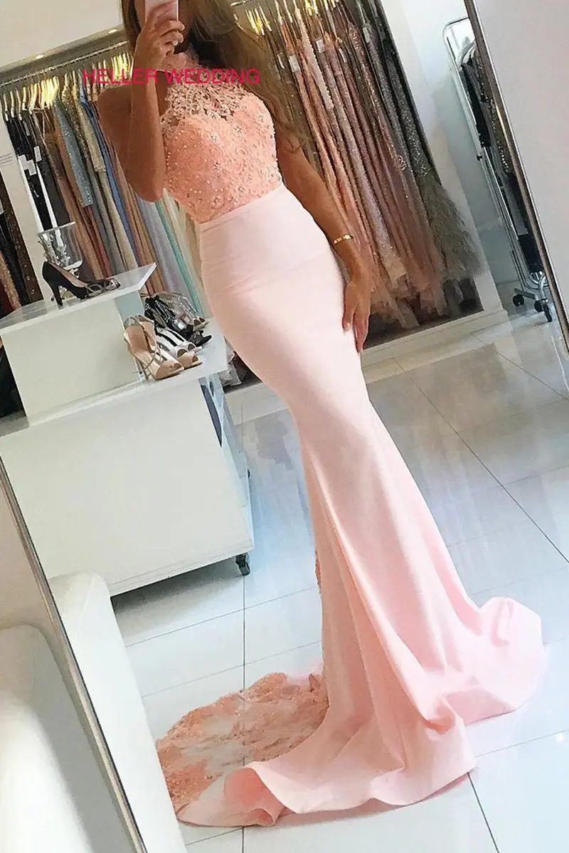 Stunning Blush Pink Bridesmaid Dresses Halter Floor Length Beaded Elegant Dress Women For Wedding Party Brides Maid Dresses