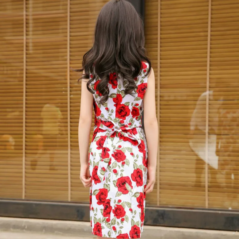 Платья принцессы для девочек на свадьбу с цветочным принтом выпускного вечера