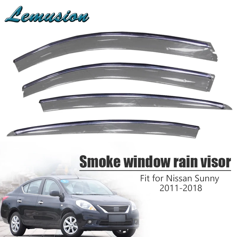 Высокое качество 4 шт. Дымовое окно дождевик для Nissan Sunny N17 2011 2012 2013 2014 2015 2016 2017 2018