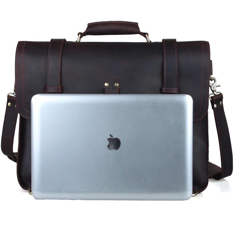 Мужской рюкзак из воловьей кожи Tiding дизайнерский дорожный портфель для ноутбука