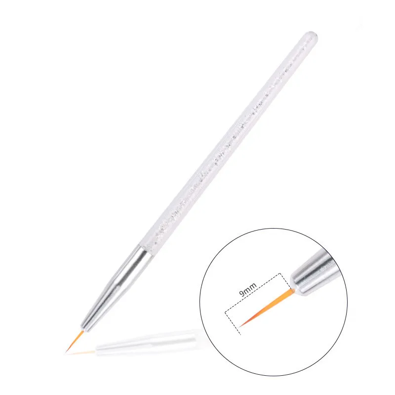 Технические Стразы кисти с акриловой ручкой для дизайна ногтей линия рисования
