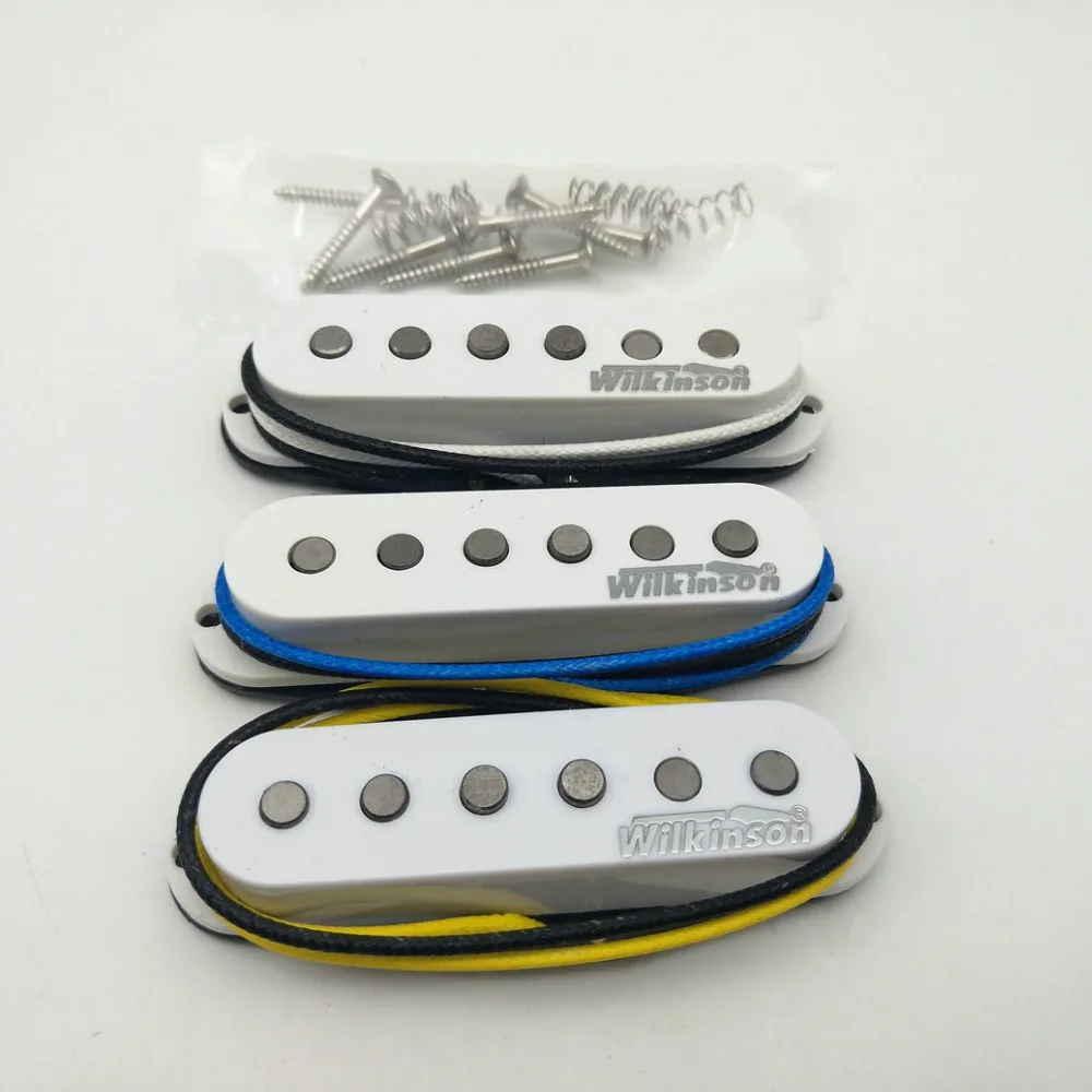 Wilkinson 60-х WVS Alnico V одна катушка гитары ЗВУКОСНИМАТЕЛИ ДЛЯ гитара Stratocaster Белый 1 комплект