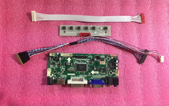 Плата драйвера аудиоконтроллера HDMI VGA DVI M.NT68676 для B156XW02 V.2 BT156GW01 V.4 1366*768 тестовая