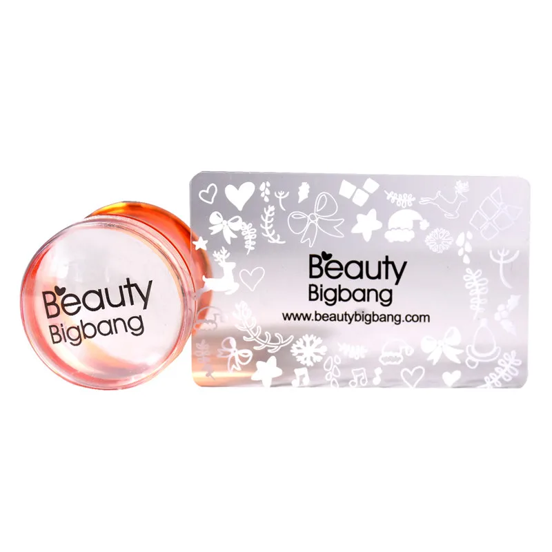 BeautyBigBang набор пластин для штамповки ногтей резиновый штамп для скребка для ногтей прозрачный желе цветок ручка для дизайна ногтей штамп для штамповки ногтей